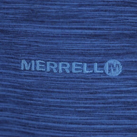Merrell OptiWick UPF 50 Men's Extra Large Blue Knit Short Sleeve Polo Shirt - Picture 6 of 8